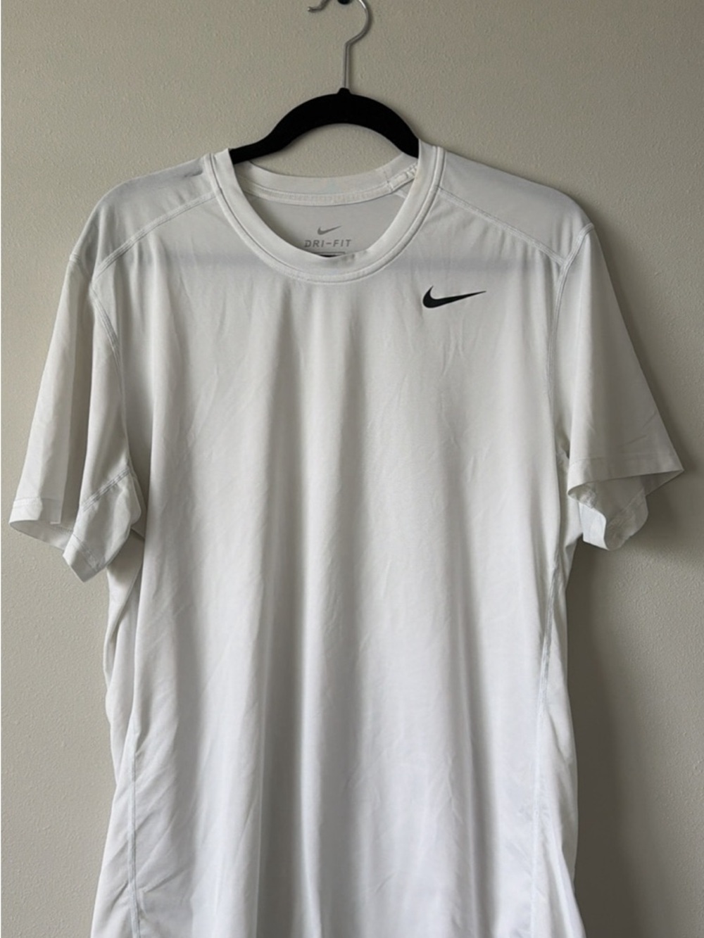 Nike White Short Sleeve Dri-FIT Crew Neck Tee